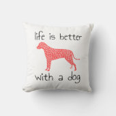 犬と生活が良い – 愛犬家 クッション (正面)