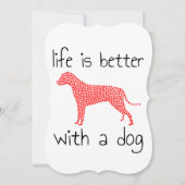 犬と生活が良い – 愛犬家 サンキューカード (正面)