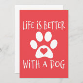 犬と生活が良い – 愛犬家 セーブザデート (正面/裏面)