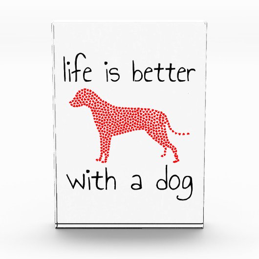 犬と生活が良い – 愛犬家 フォトブロック (正面)