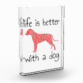 犬と生活が良い – 愛犬家 フォトブロック (左)