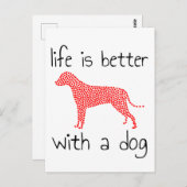 犬と生活が良い – 愛犬家 ポストカード (正面/裏面)