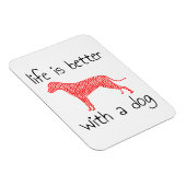 犬と生活が良い – 愛犬家 マグネット (右側)