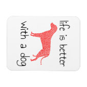 犬と生活が良い – 愛犬家 マグネット (横)