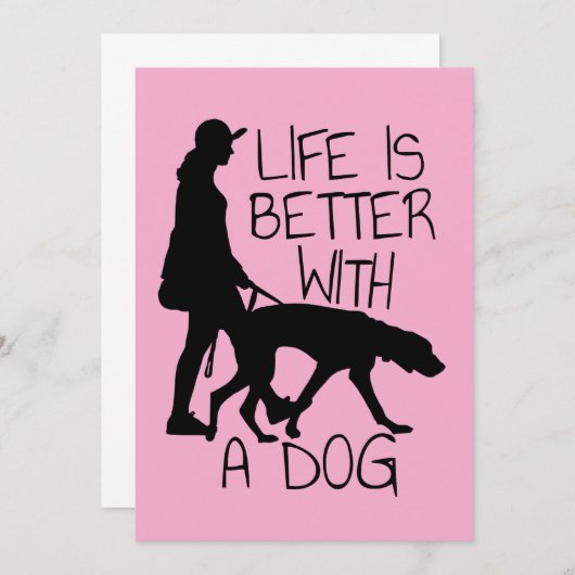 犬と生活が良い – 愛犬家 招待状 (正面/裏面)