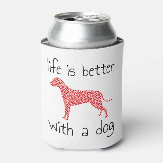 犬と生活が良い – 愛犬家 缶クーラー (缶正面)