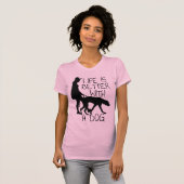 犬と生活が良い – 愛犬家 Tシャツ (正面フル)