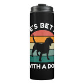 犬と生活の良さ – 犬好きデザイン タンブラー (正面)