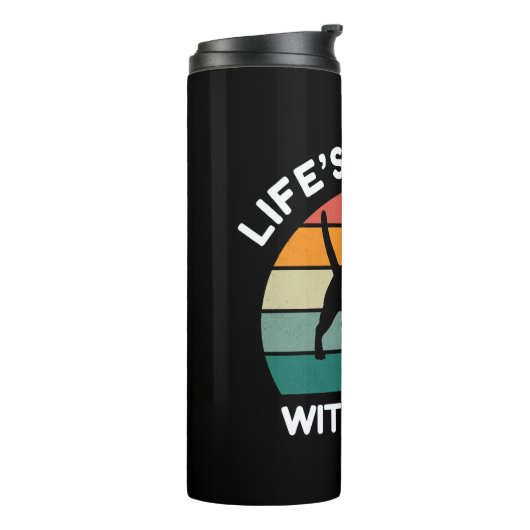 犬と生活の良さ – 犬好きデザイン タンブラー (回転左)