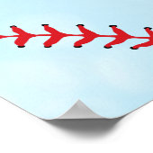 犬と男の赤ちゃん野球ベビーシャワー ポスター (角)