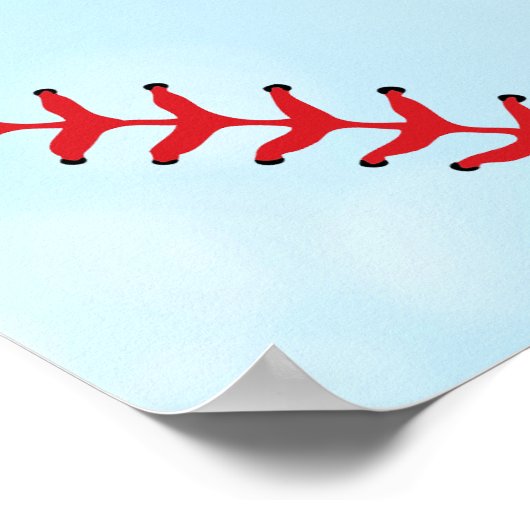 犬と男の赤ちゃん野球ベビーシャワー ポスター (角)