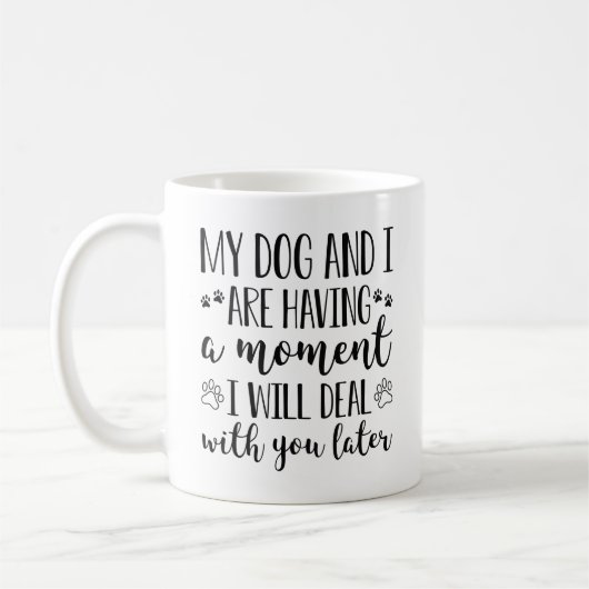 犬と私は少し時間がある コーヒーマグカップ (左)