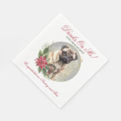 犬と結婚パグ犬のナプキン スタンダードランチョンナプキン (角)