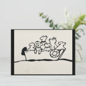 「犬と船」招待状 by Willowcatdesigns 招待状 (スタンド正面)