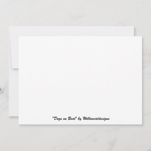 「犬と船」招待状 by Willowcatdesigns 招待状 (裏面)