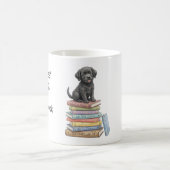 犬と良い本があれば人生は最高 コーヒーマグカップ (中央)