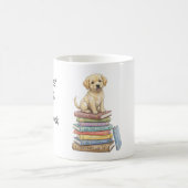 犬と良い本があれば人生は最高 コーヒーマグカップ (中央)