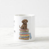 犬と良い本があれば人生は最高 コーヒーマグカップ (中央)