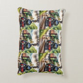 犬と蒸気機関車の出会い アクセントクッション (裏面(縦))