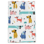 犬と虹のパタカラフルーン ミディアムペーパーバッグ (正面)