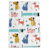 犬と虹のパタカラフルーン ミディアムペーパーバッグ (裏面)