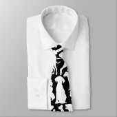 犬と足のパターン02.bブラックBG ネクタイ (タイ)