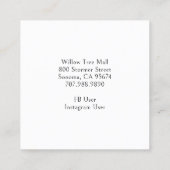 犬と足の柄の犬グルーミングスパ事業 スクエア名刺 (裏面)