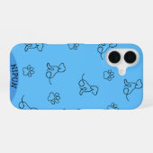 犬と足のiPhone / iPadケース iPhone 16ケース (裏面横)