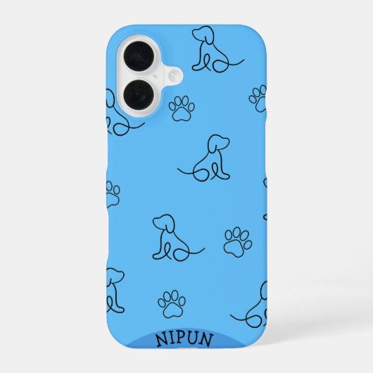 犬と足のiPhone / iPadケース iPhone 16ケース (裏面)