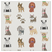 犬と足 ファブリック (クローズアップ)