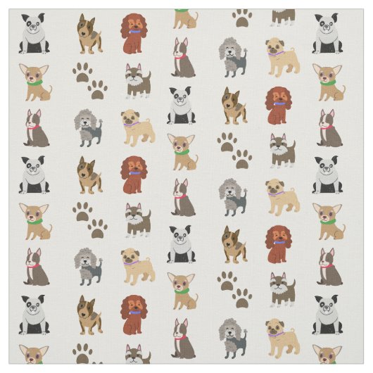 犬と足 ファブリック (見本)