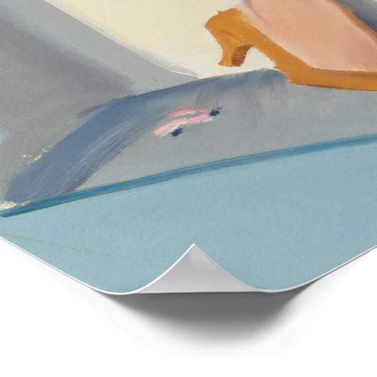 犬と車の中でポーズを取る ポスター (角)