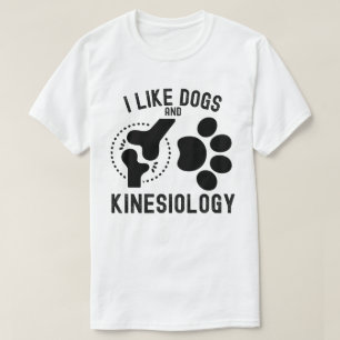 犬と運動学が好きです Tシャツ