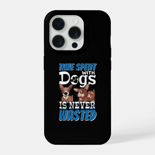 犬と過ごす時間は決して無駄ではない iPhoneケース (裏面)