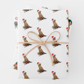 犬と野生動物のクリスマスラッピングシート ラッピングペーパーシート (インサイチュ)