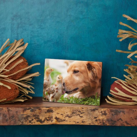 犬と雛 フォトプラーク (側面)