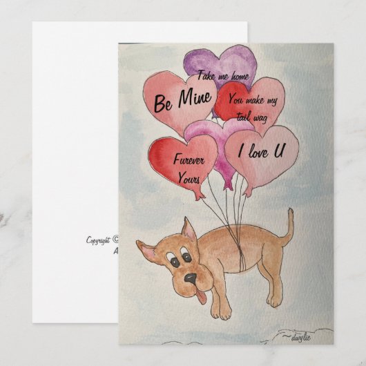 犬と風船 シーズンカード (正面/裏面)