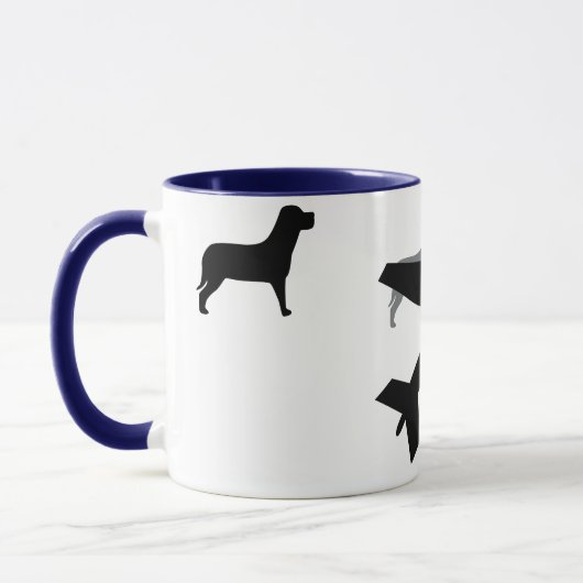 犬と飛行機 マグカップ (左)