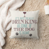 犬と飲むこと |おもしろい | クッション (ブランケット)