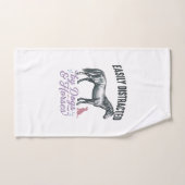 犬と馬に気を取られがち Tシャツ デザイン ハンドタオル (ハンドタオル)