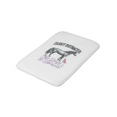 犬と馬に気を取られがち Tシャツ デザイン バスマット (アングル)