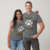 犬と馬の犬の馬Lに容易に気を取られる Tシャツ (ユニセックス)