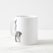 犬と馬好き乗馬の馬術 コーヒーマグカップ (正面左)