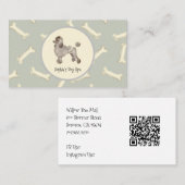 犬と骨プリント模様犬グルーミングスパ 名刺 (正面/裏面)