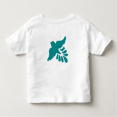 犬と鳥の恋人Tシャツ トドラーTシャツ (裏面)