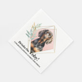 犬と黒とタン結婚のナプキン スタンダードランチョンナプキン (角)