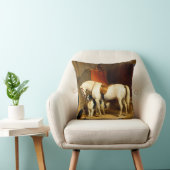 犬と《鳥》ハヤブサを安定させた白馬 クッション (椅子)