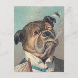 犬とWASPヴィンテージイラストレーション ポストカード