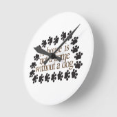 犬なし ラウンド壁時計 (傾斜)