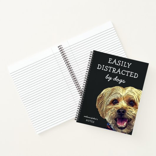犬におもしろい気が散りやすい |パーソナライズされた ノートブック (内部)
